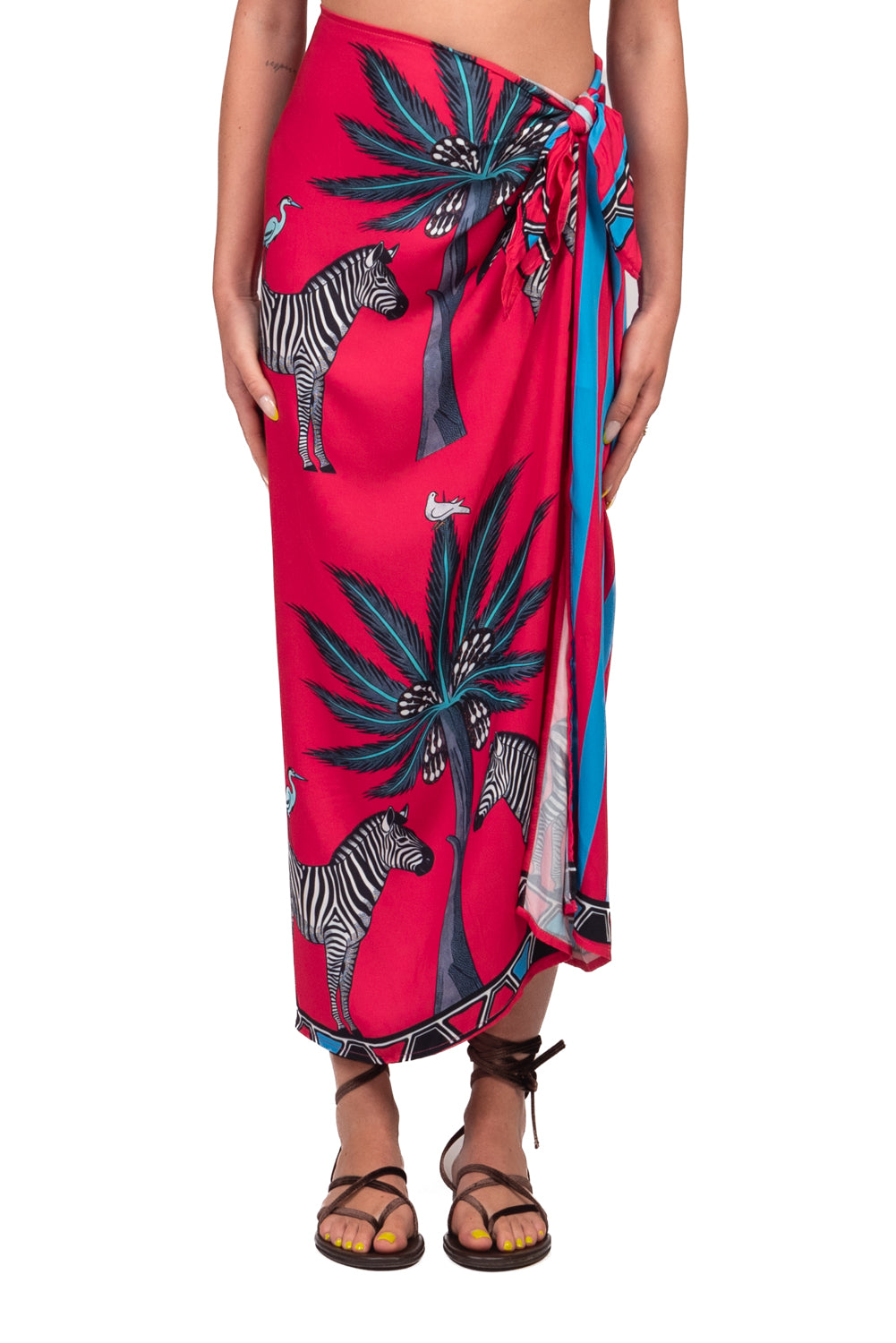 Tensione In - Gonna lunga pareo stampa zebra Art. 40017