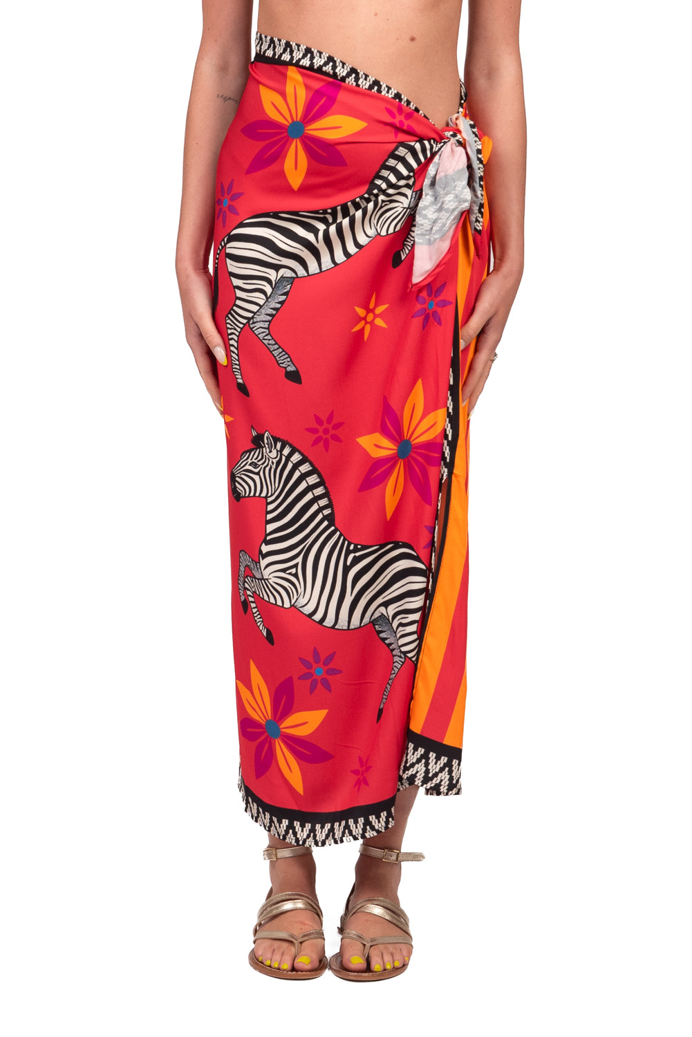 Tensione In - Gonna lunga pareo stampa zebra Art. 39936
