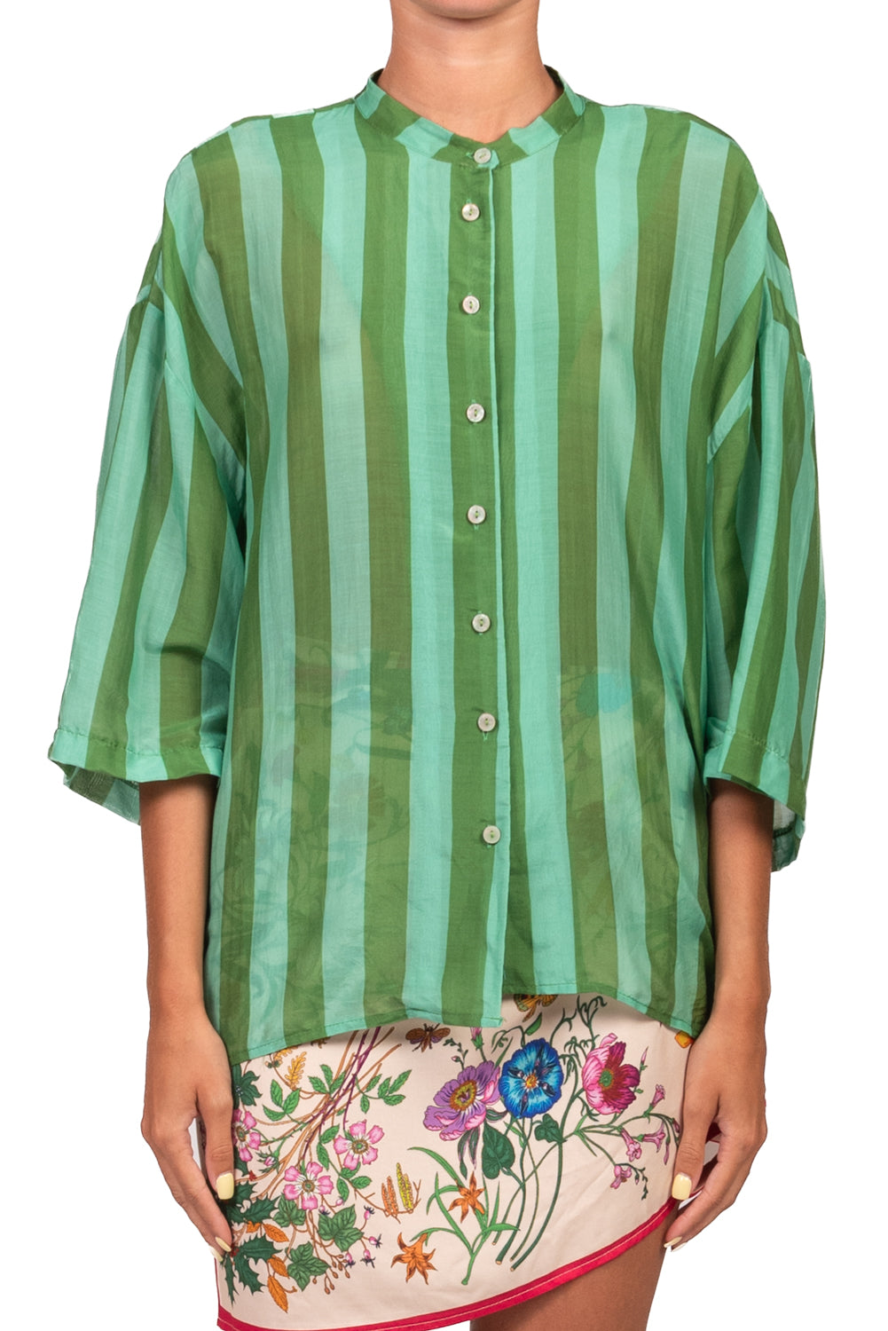 Tensione In - Camicia mussola rigata Art. 40008