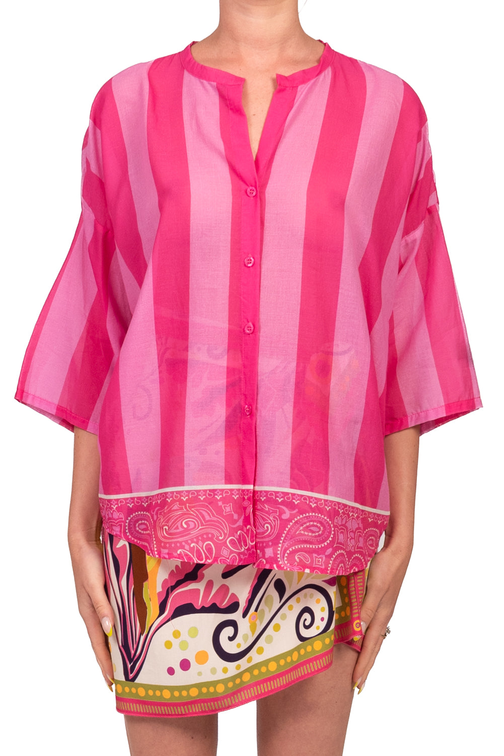 Tensione In - Camicia rigata profilo bandana Art. PE260509