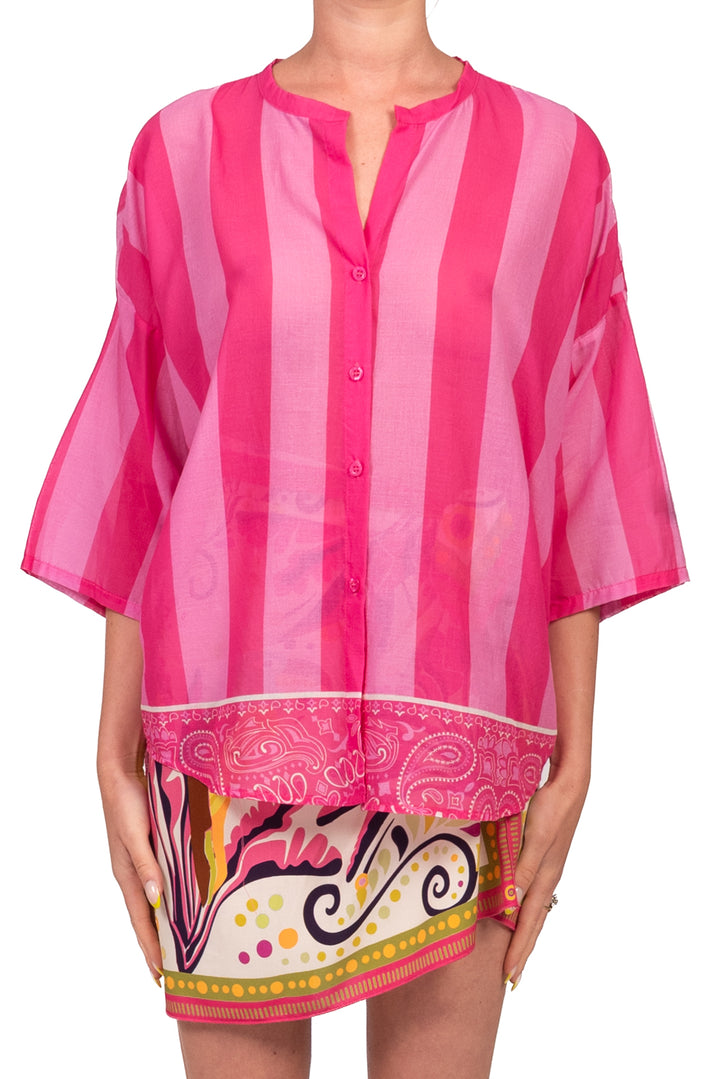 Tensione In - Camicia rigata profilo bandana Art. PE260509