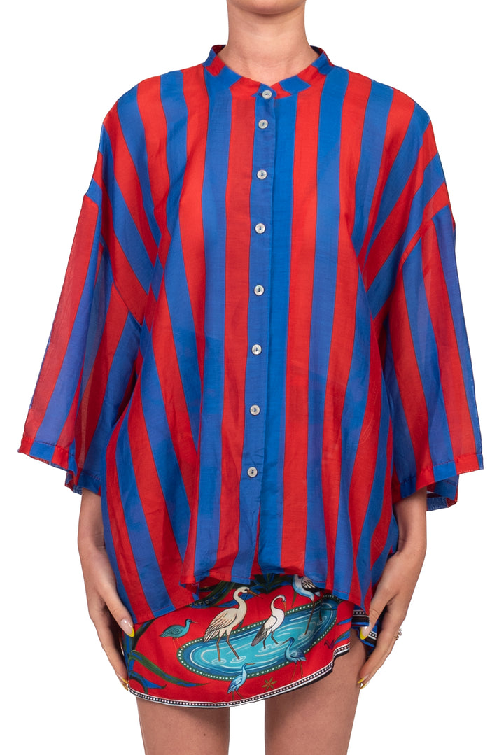 Tensione In - Camicia mussola rigata Art. 40020