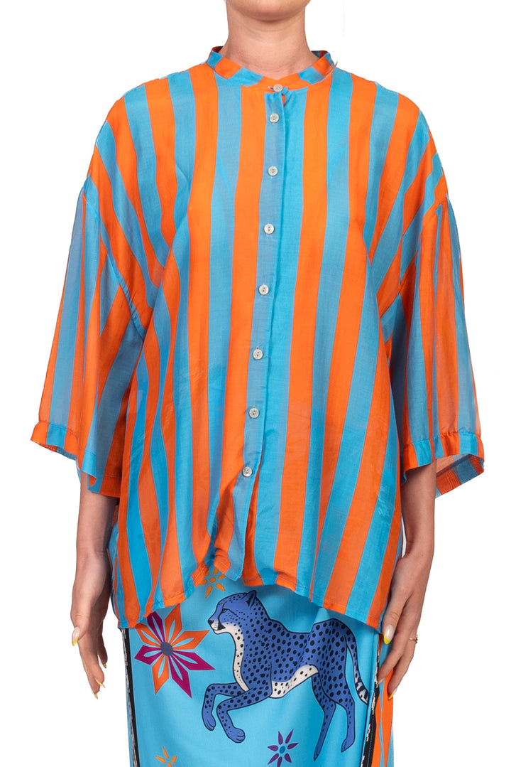 Tensione In - Camicia mussola rigata Art. 40005