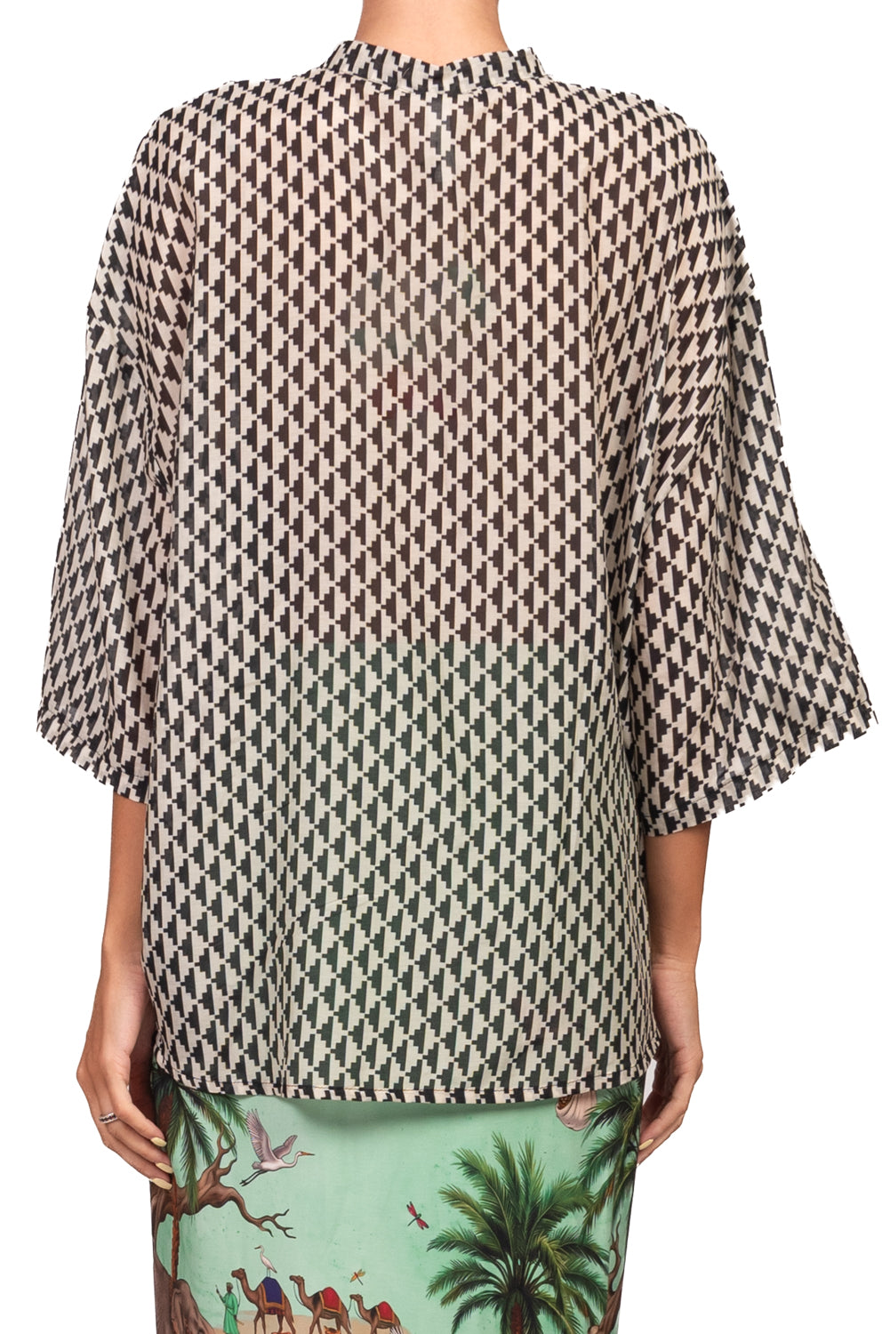 Tensione In - Camicia mussola stampa etnica Art. 39860