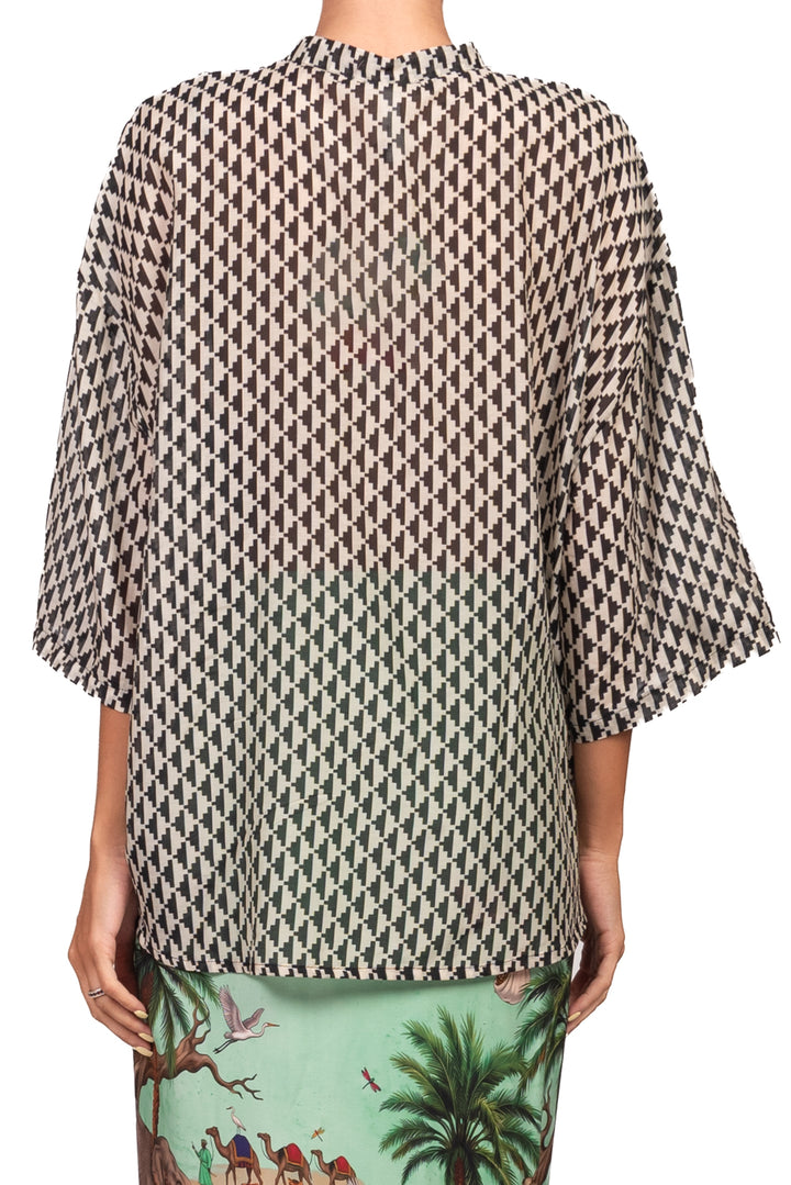 Tensione In - Camicia mussola stampa etnica Art. 39860