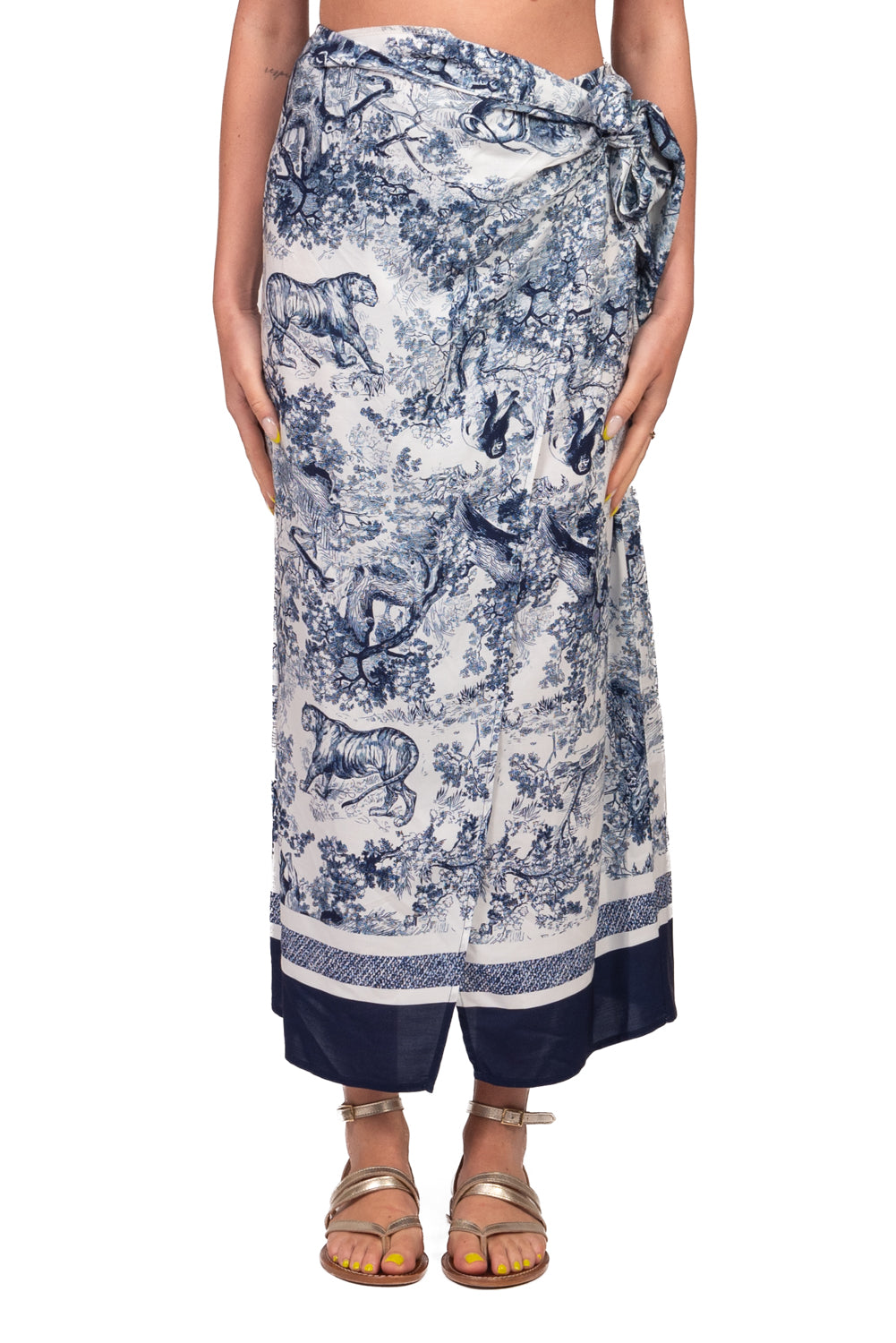 Tensione In - Gonna pareo lunga toile de jouy Art. PE260292