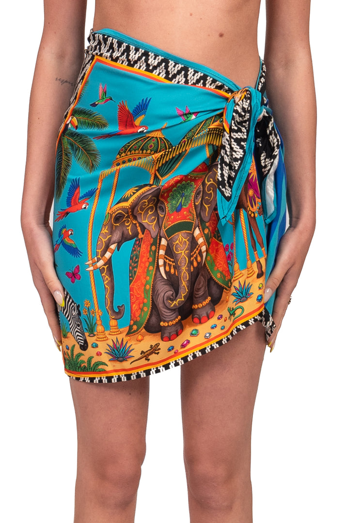 Tensione In - Gonna mini pareo elefanti Art. 39927