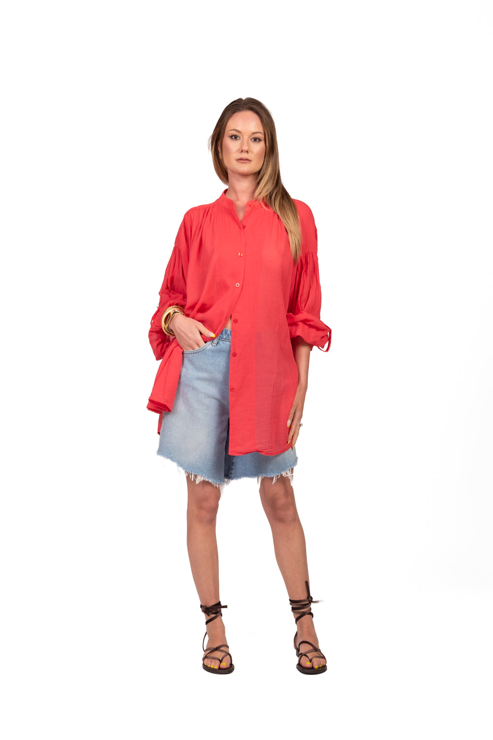 Vicolo - Camicia in mussola lunga Art. TAB3354