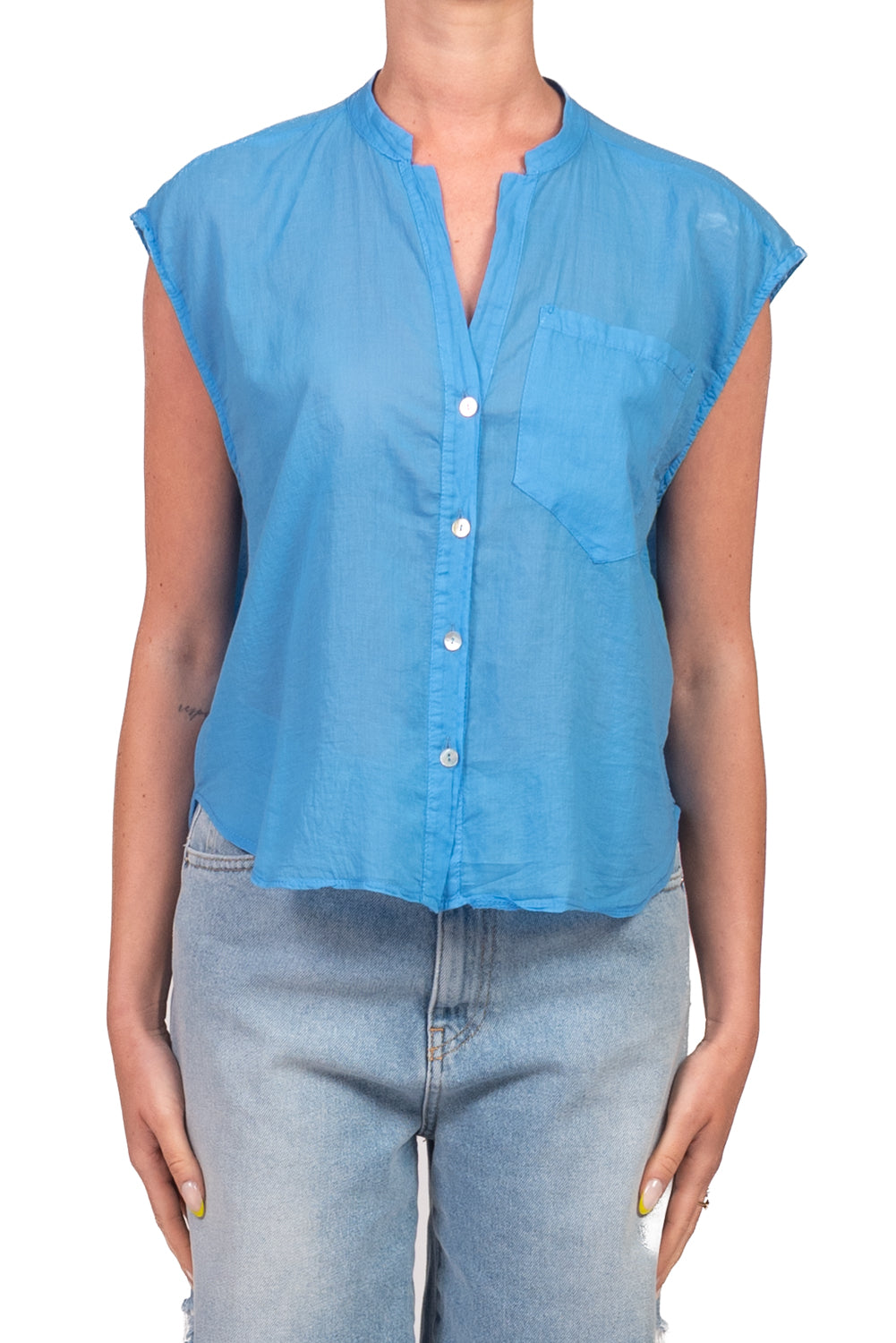 Tensione In - Camicia in mussola smanicata Art. S26CL38