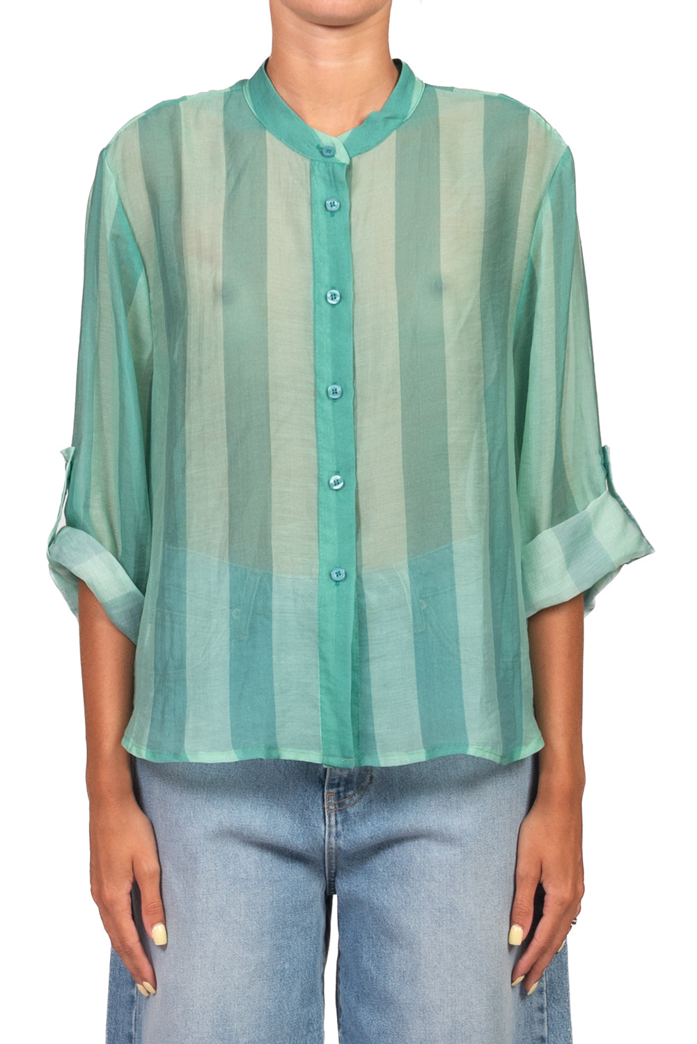 Have One - Camicia rigata collo coreano Art. CVS-Q422