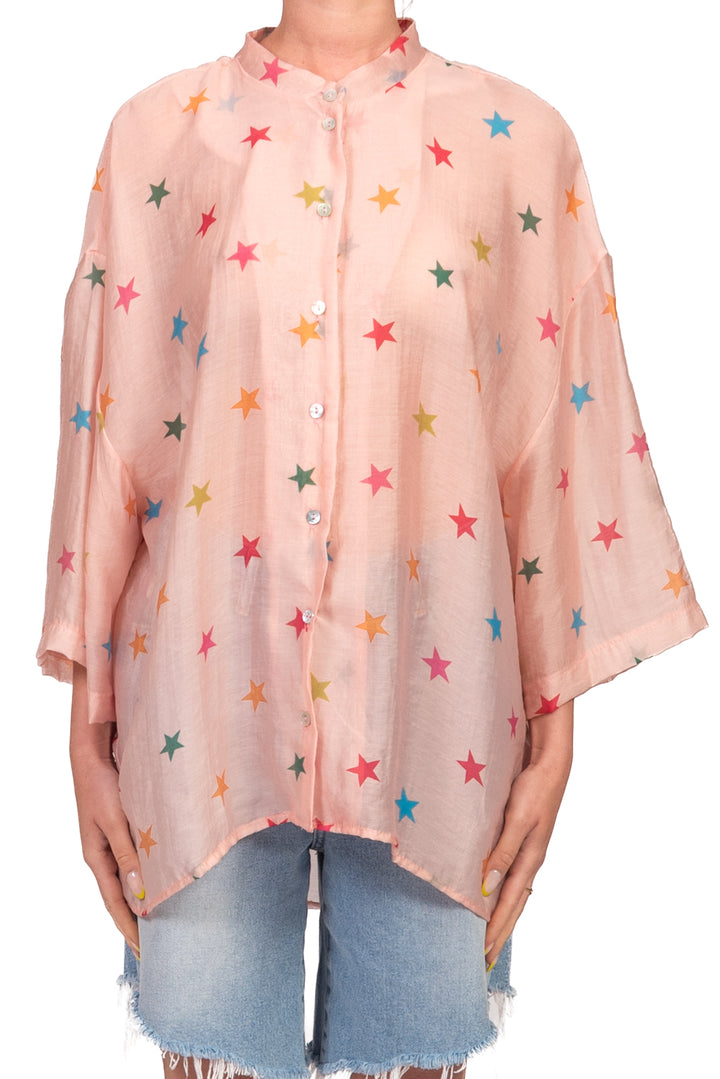 Tensione In - Camicia mussola stampa stella Art. 39869
