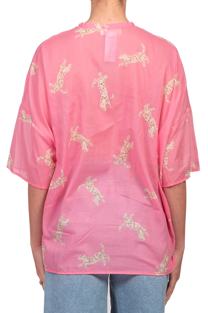 Vicolo - Camicia in mussola fantasia leopardo Art. TAB3345