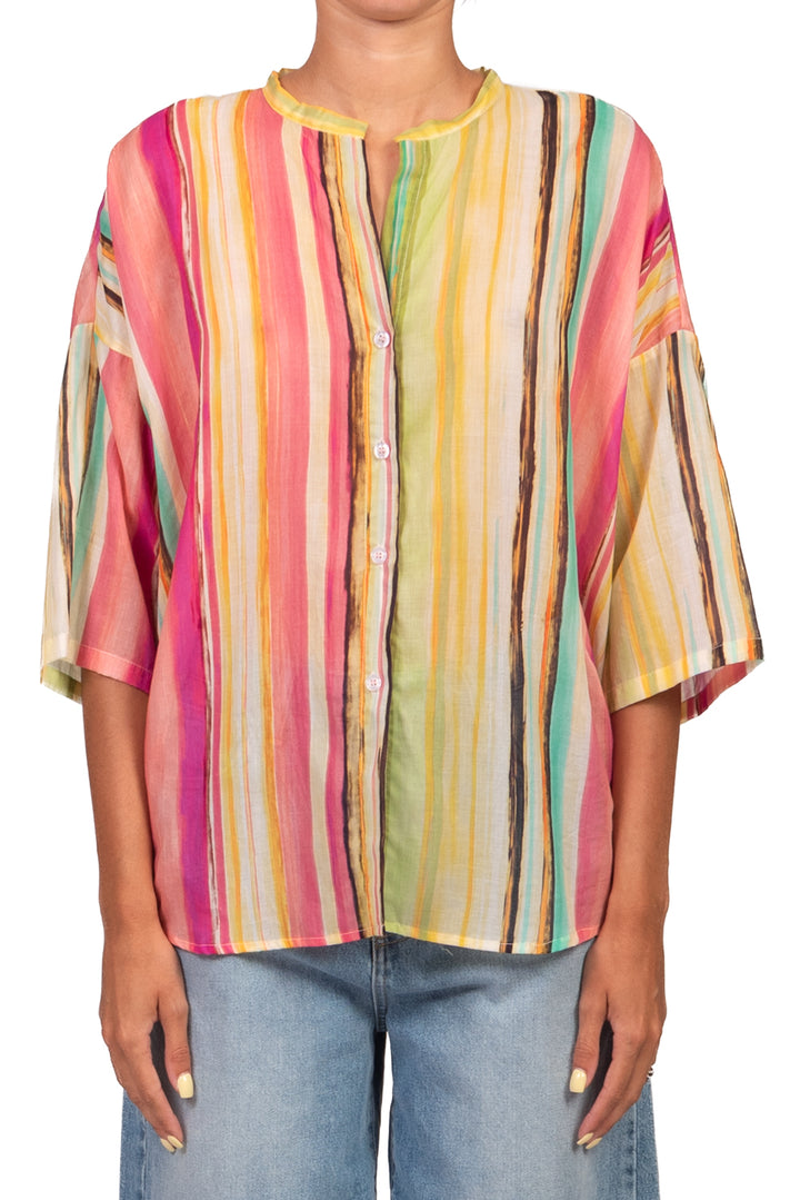 Tensione In - Camicia mussola rigata Art. PE260482