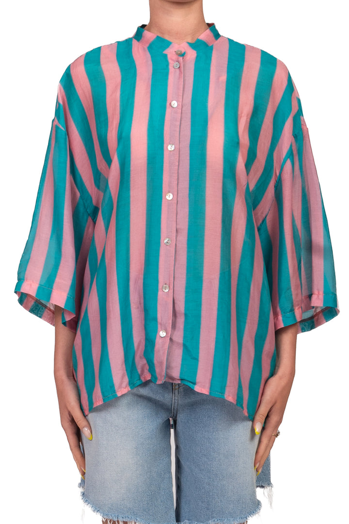Tensione In - Camicia rigata mussola Art. 39879