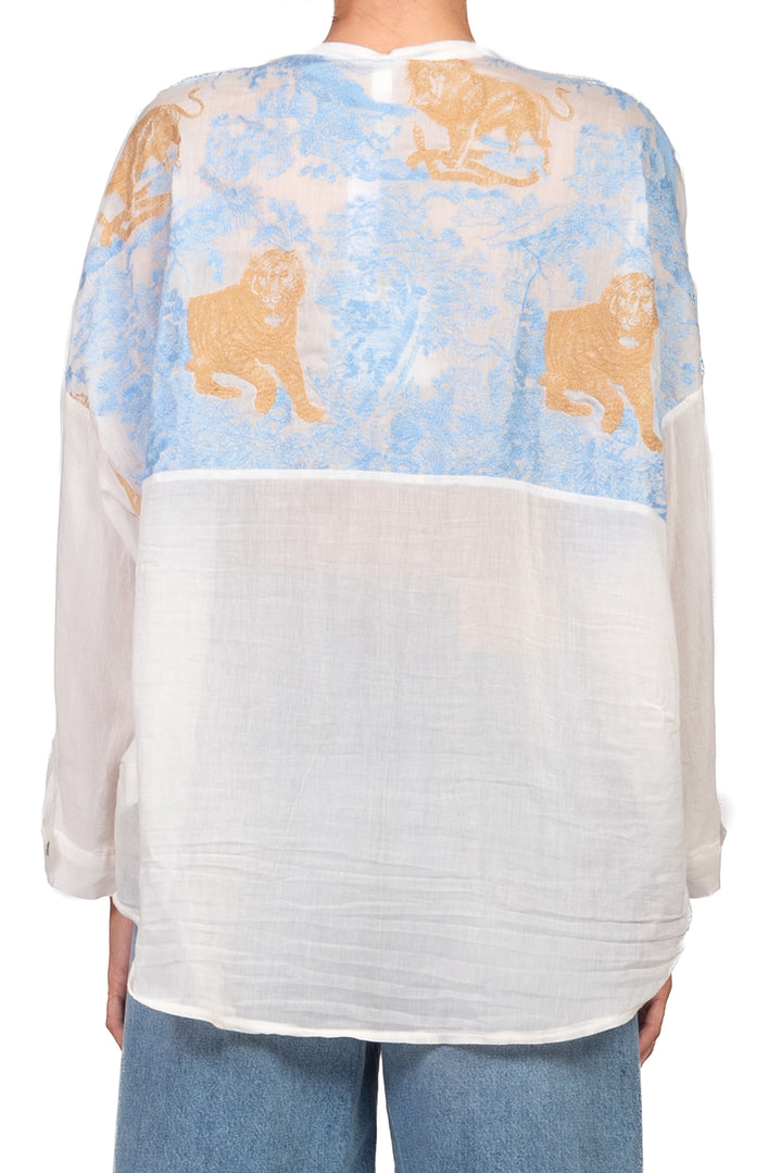 Tensione In - Camicia in mussola ricamo toile de jouy Art. S26CM29