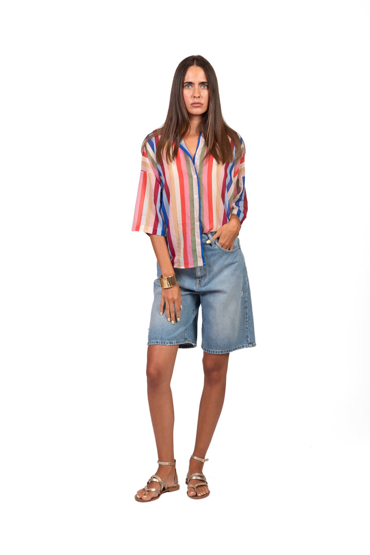 Tensione In - Camicia rigata multicolor Art. PE260487