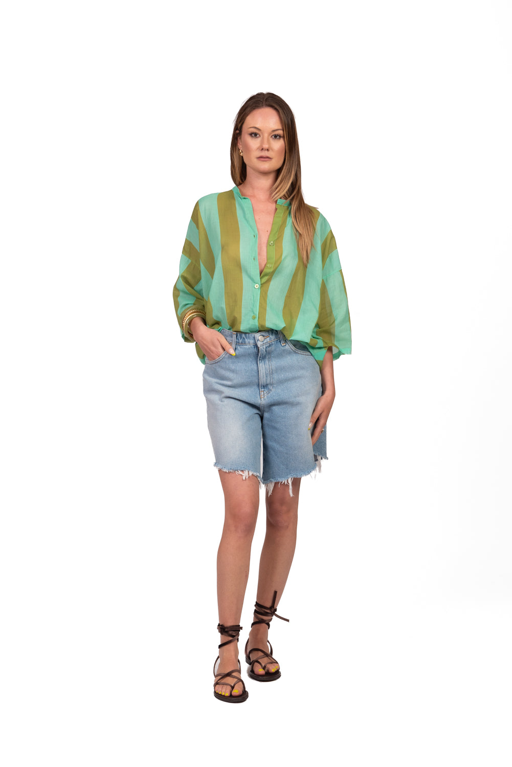 Tensione In - Camicia mussola rigata Art. PE260480