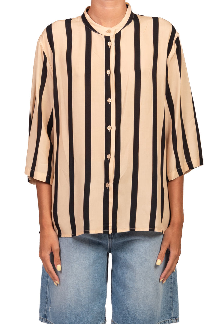 Dixie - Camicia rigata collo coreano Art. CFRN1ZB
