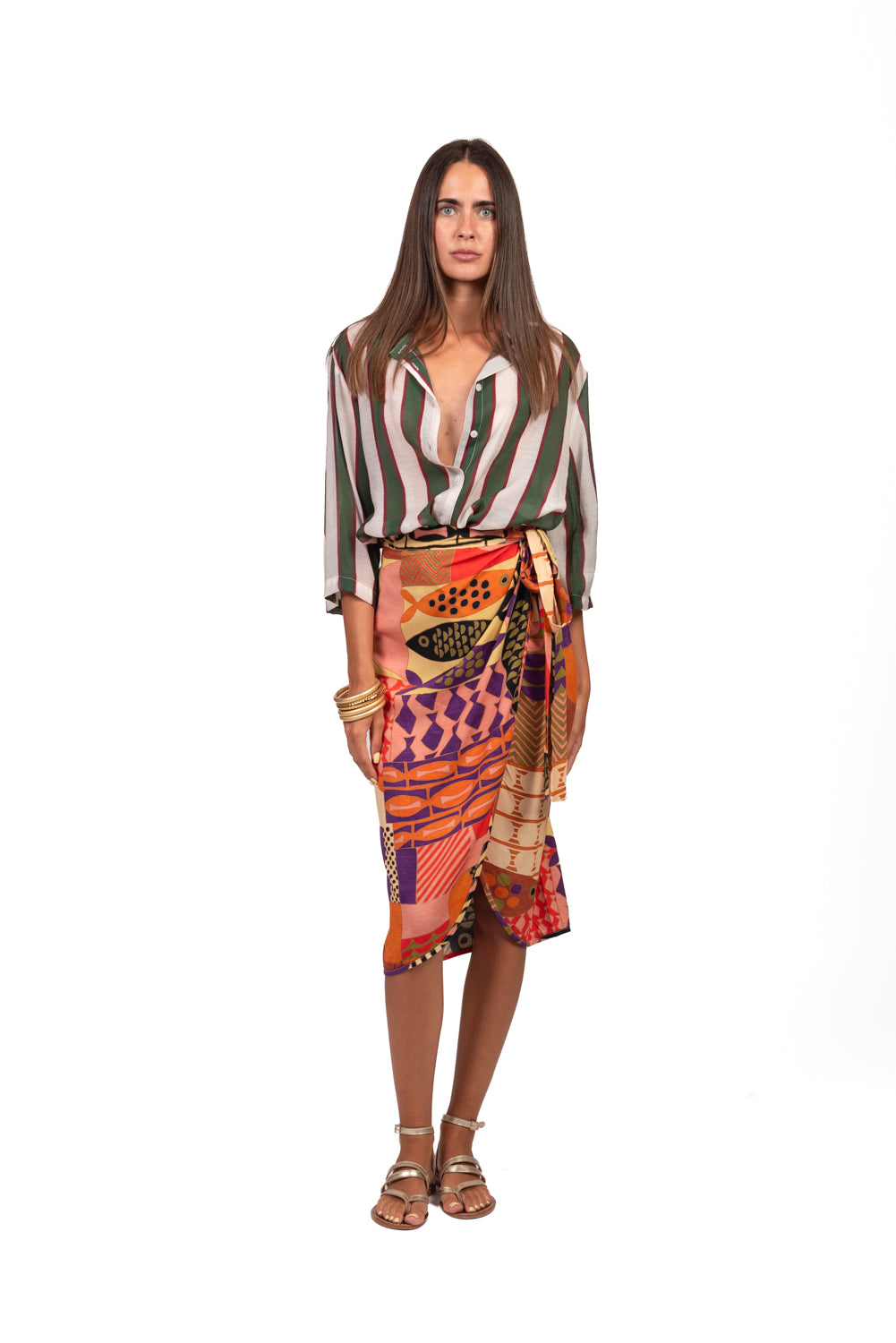 Dixie - Camicia mussola rigata Art. CFRN1JZ