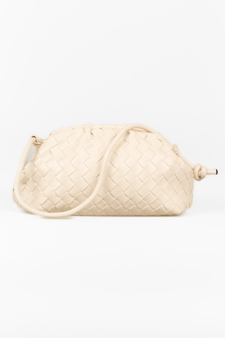 Upper - Borsa clutch intrecciata con tracolla