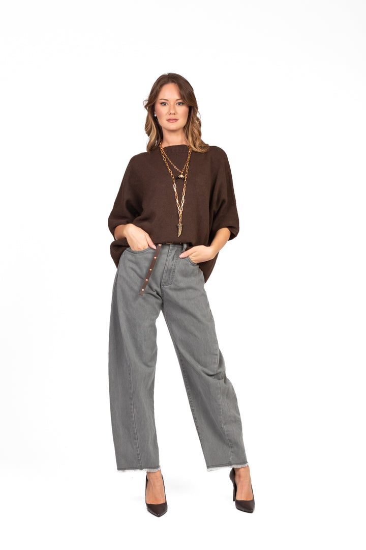 Tensione In - Jeans barrel con cintura Art. W25P152