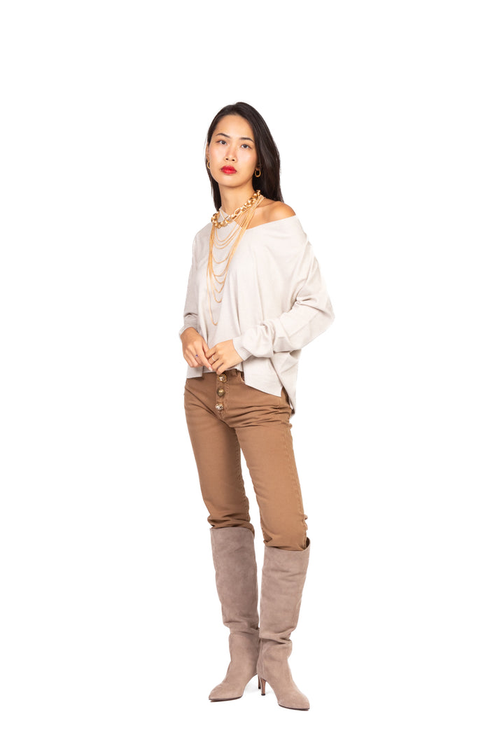 Tensione In - Maglia scollo V a scatoletta Art. D78011AI25