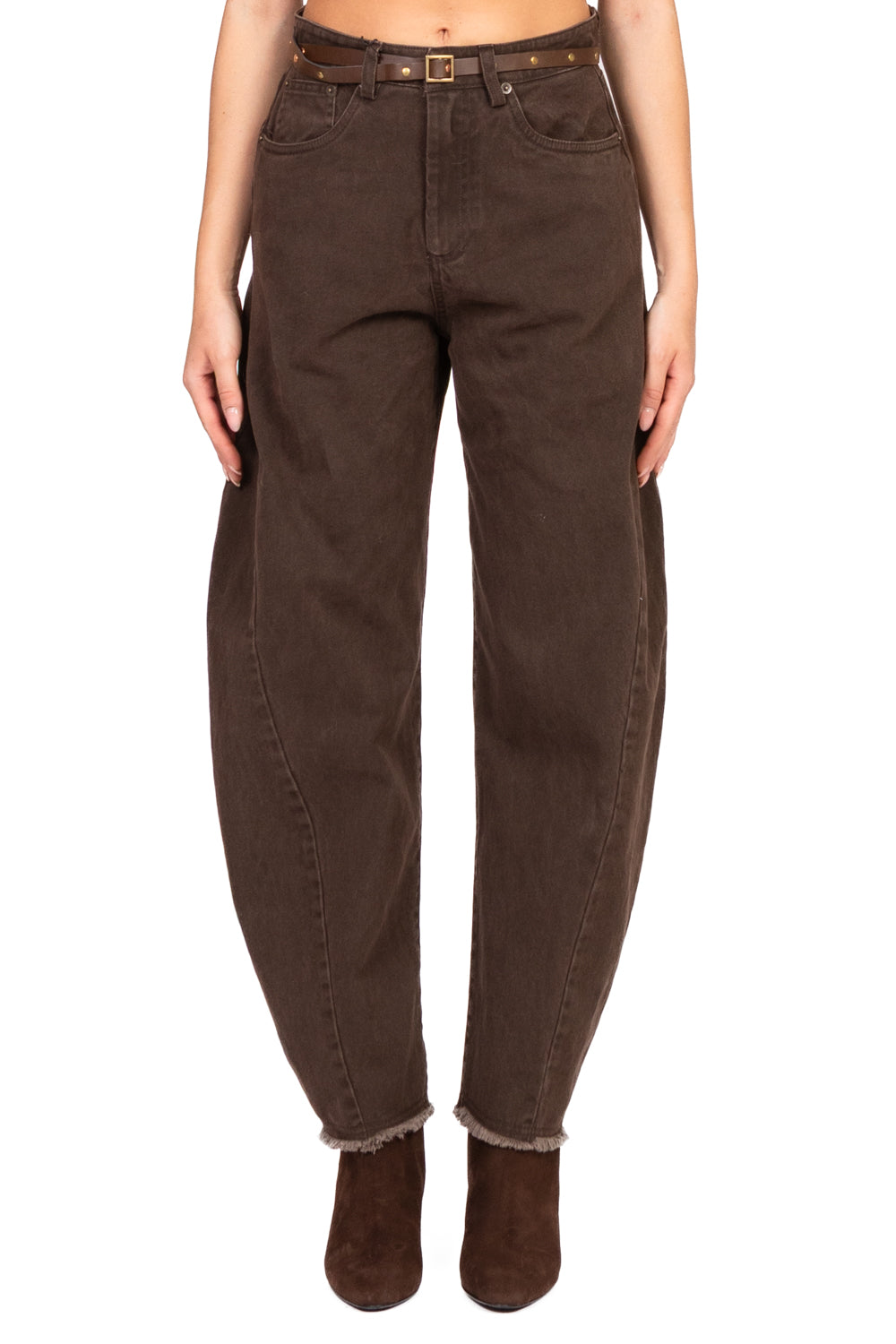 Tensione In - Jeans barrel con cintura Art. W25P152
