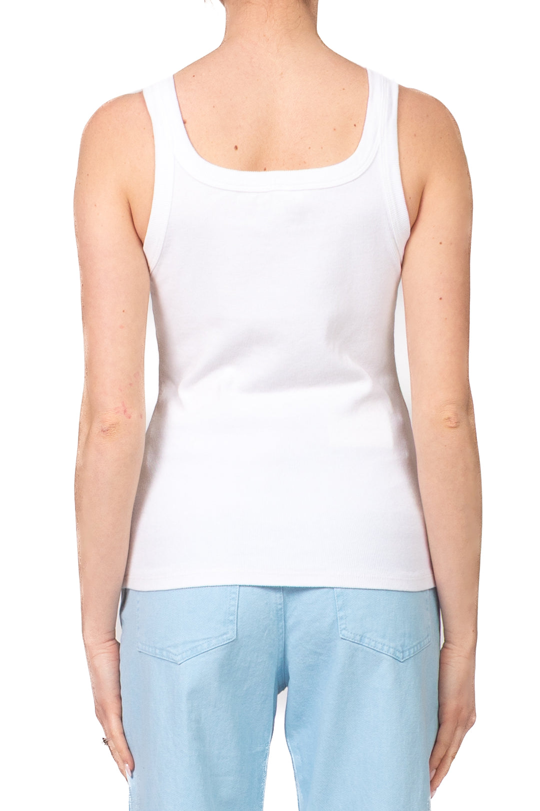 Tensione in - Canotta a costine scollo quadrato Art. 21001