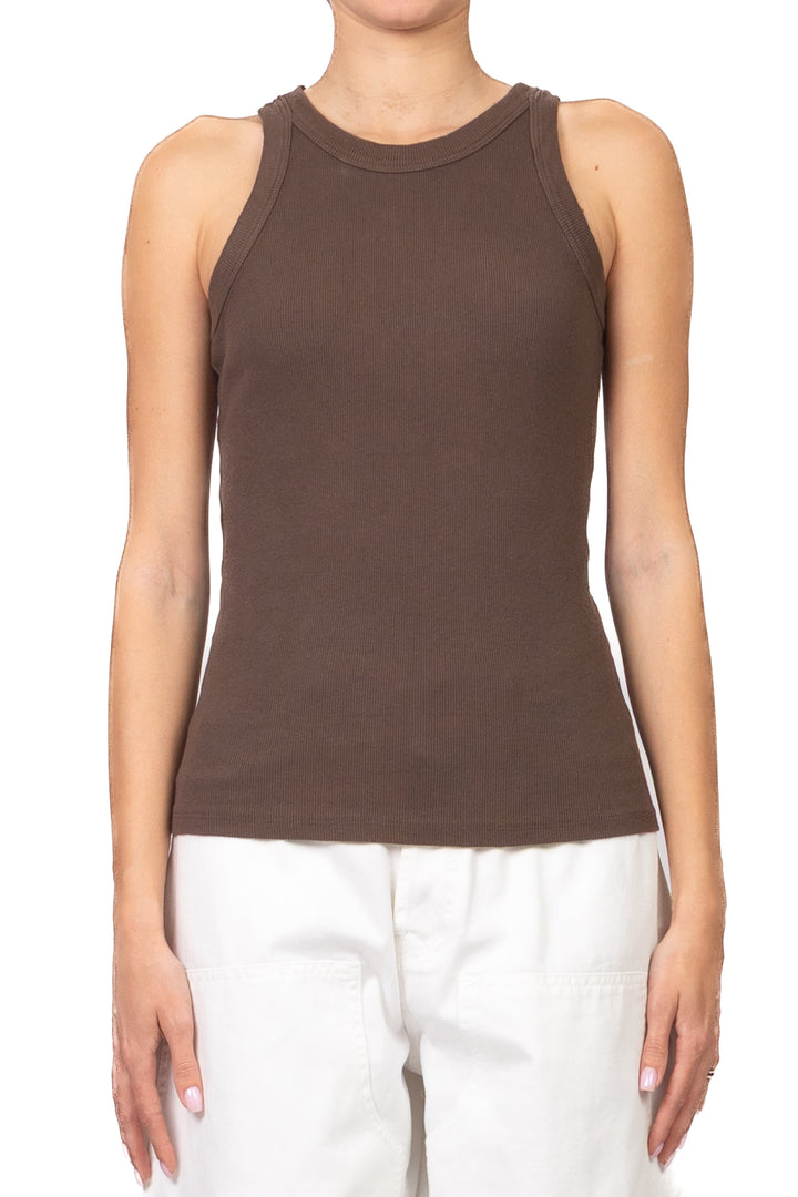 Tensione In - Canotta costine scollo vogatore Art. 21003