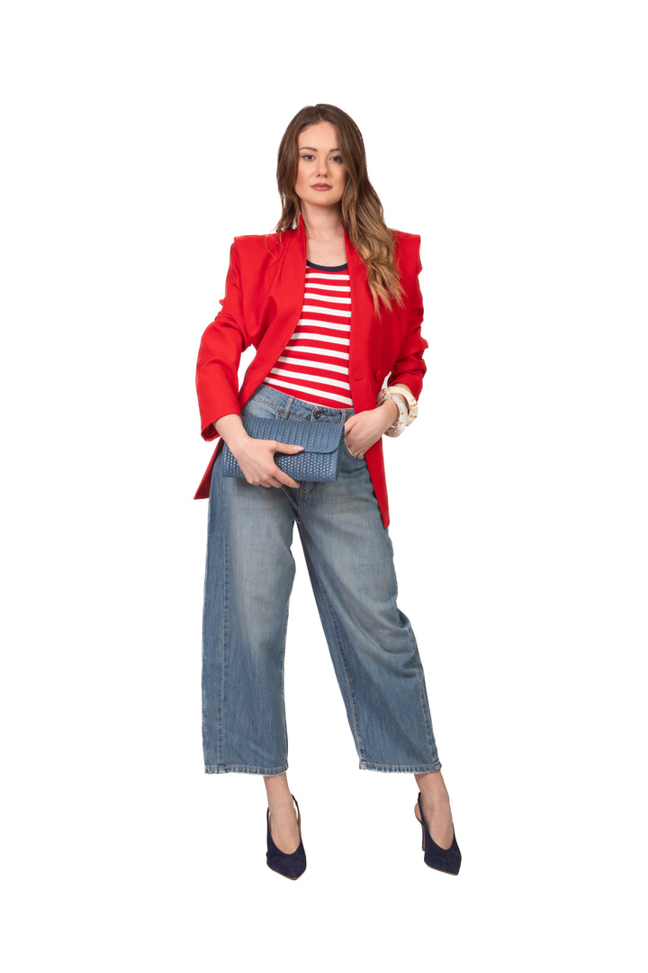 Tensione in - Canotta rigata profili contrasto Art. 26P456