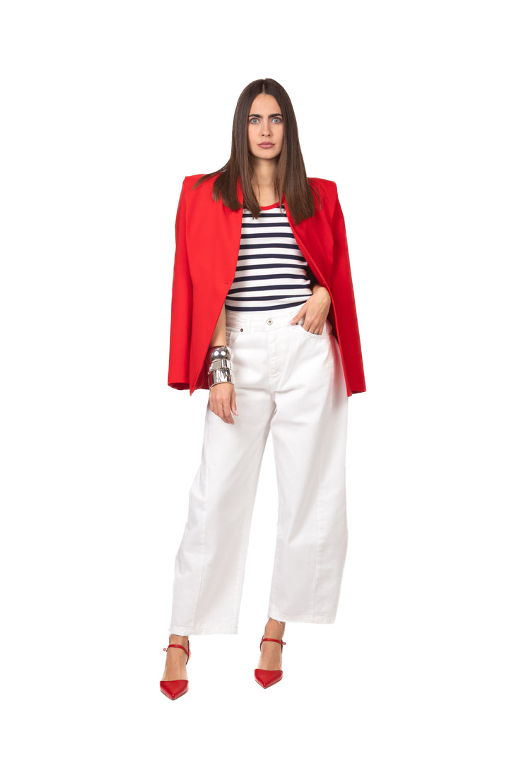 Tensione in - Canotta rigata profili contrasto Art. 26P456