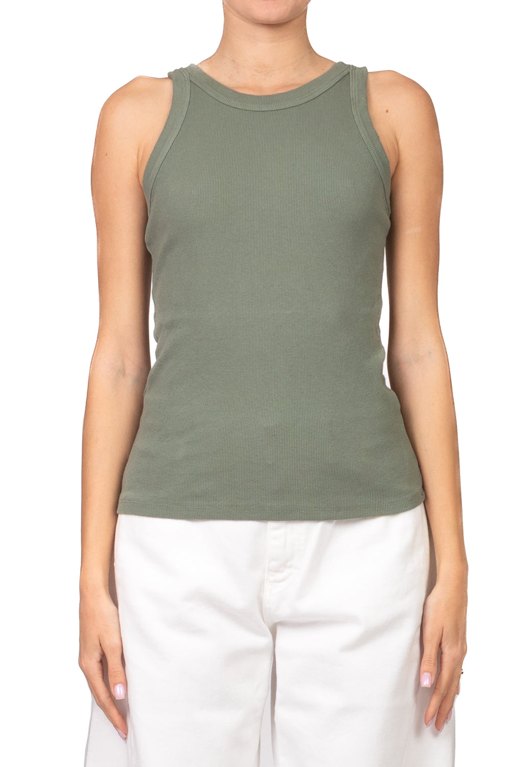 Tensione In - Canotta costine scollo vogatore Art. 21003