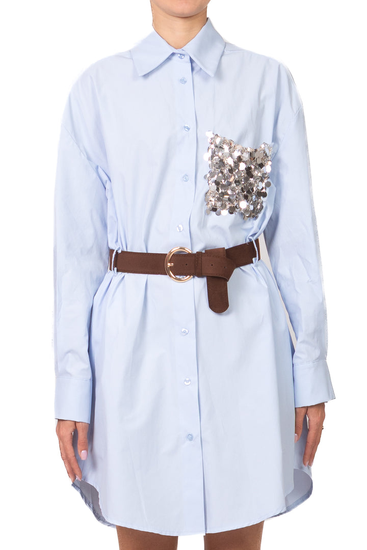 Tensione In - Abito camicia tasca paillettes Art. PE260160