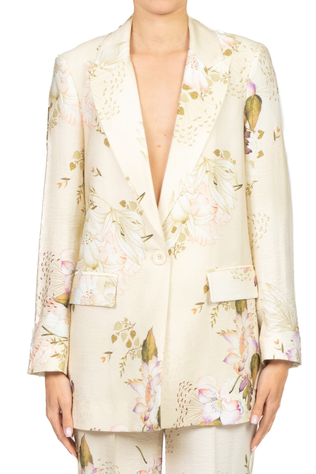 Dixie - Completo giacca floreale con pantalone palazzo Art. JCZU1PE/PDHD1PE