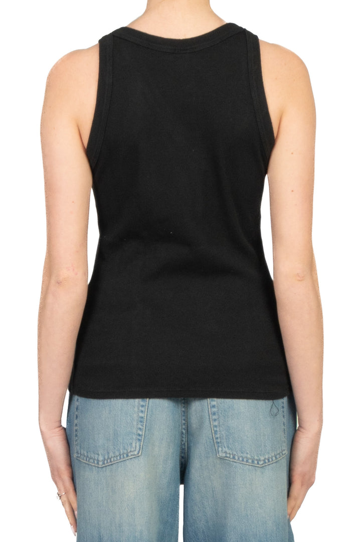 Tensione In - Canotta costine scollo v Art. 21002