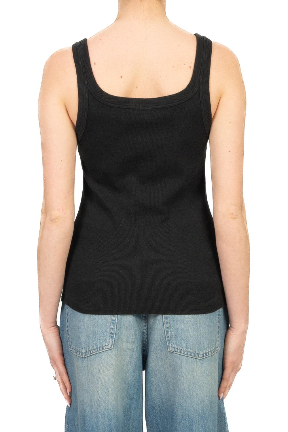 Tensione in - Canotta a costine scollo quadrato Art. 21001