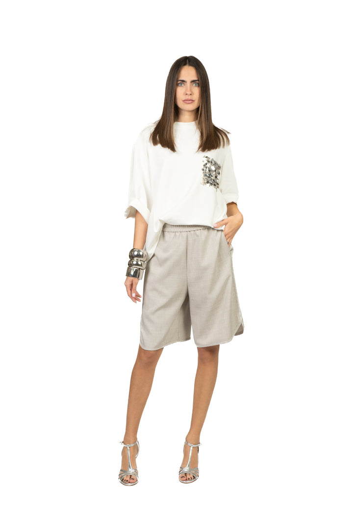 Tensione In - T-Shirt over tasca paillettes Art. PE260157