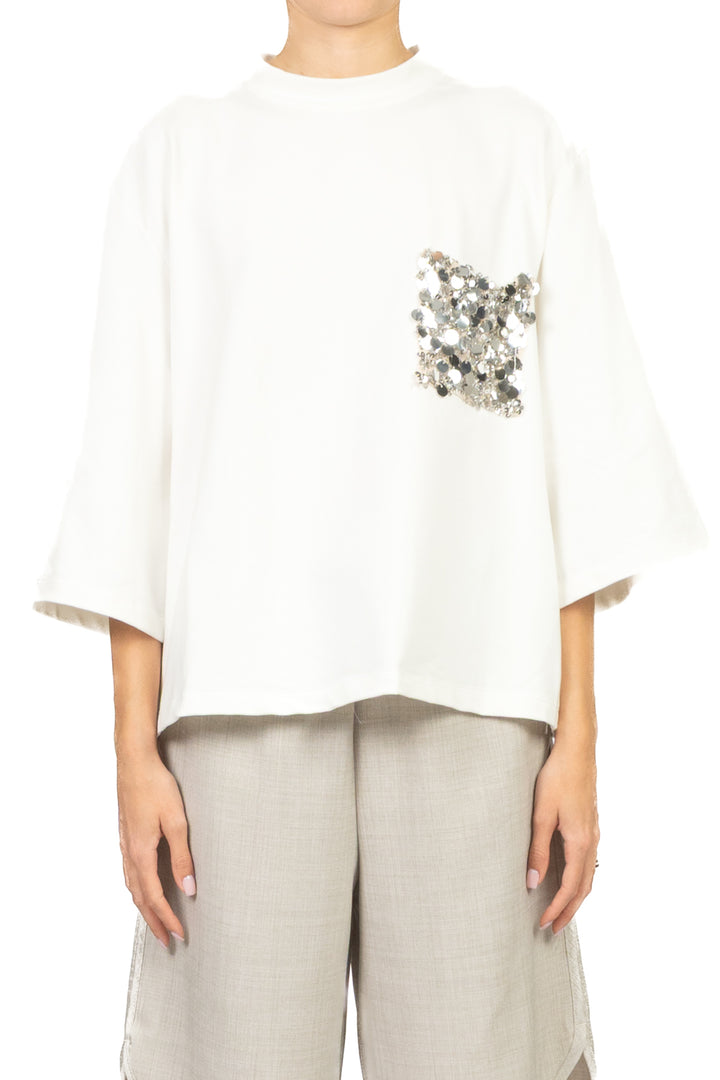 Tensione In - T-Shirt over tasca paillettes Art. PE260157