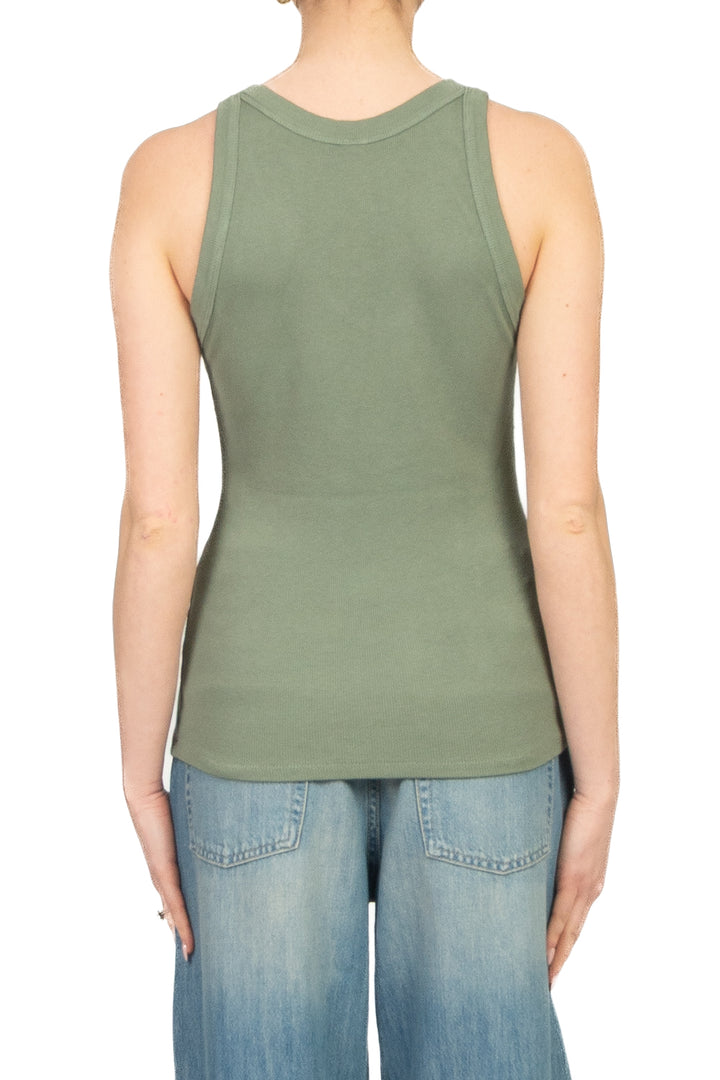 Tensione In - Canotta costine scollo v Art. 21002