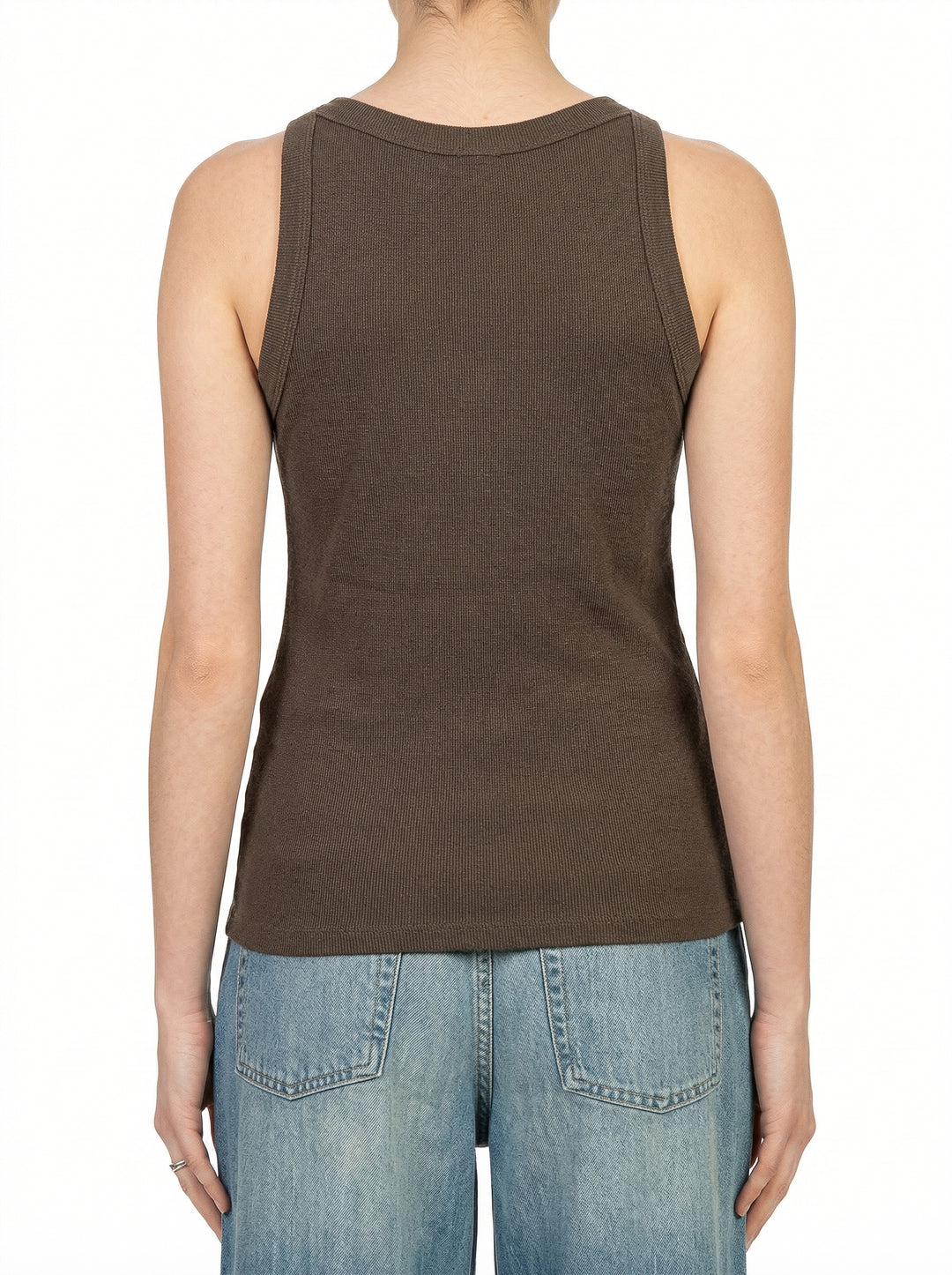 Tensione In - Canotta costine scollo v Art. 21002