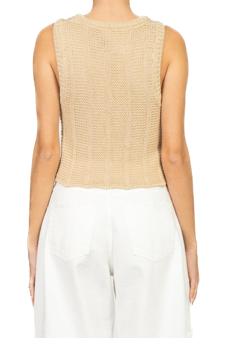 Vicolo - Canotta crochet con frange  Art. 3AB3024