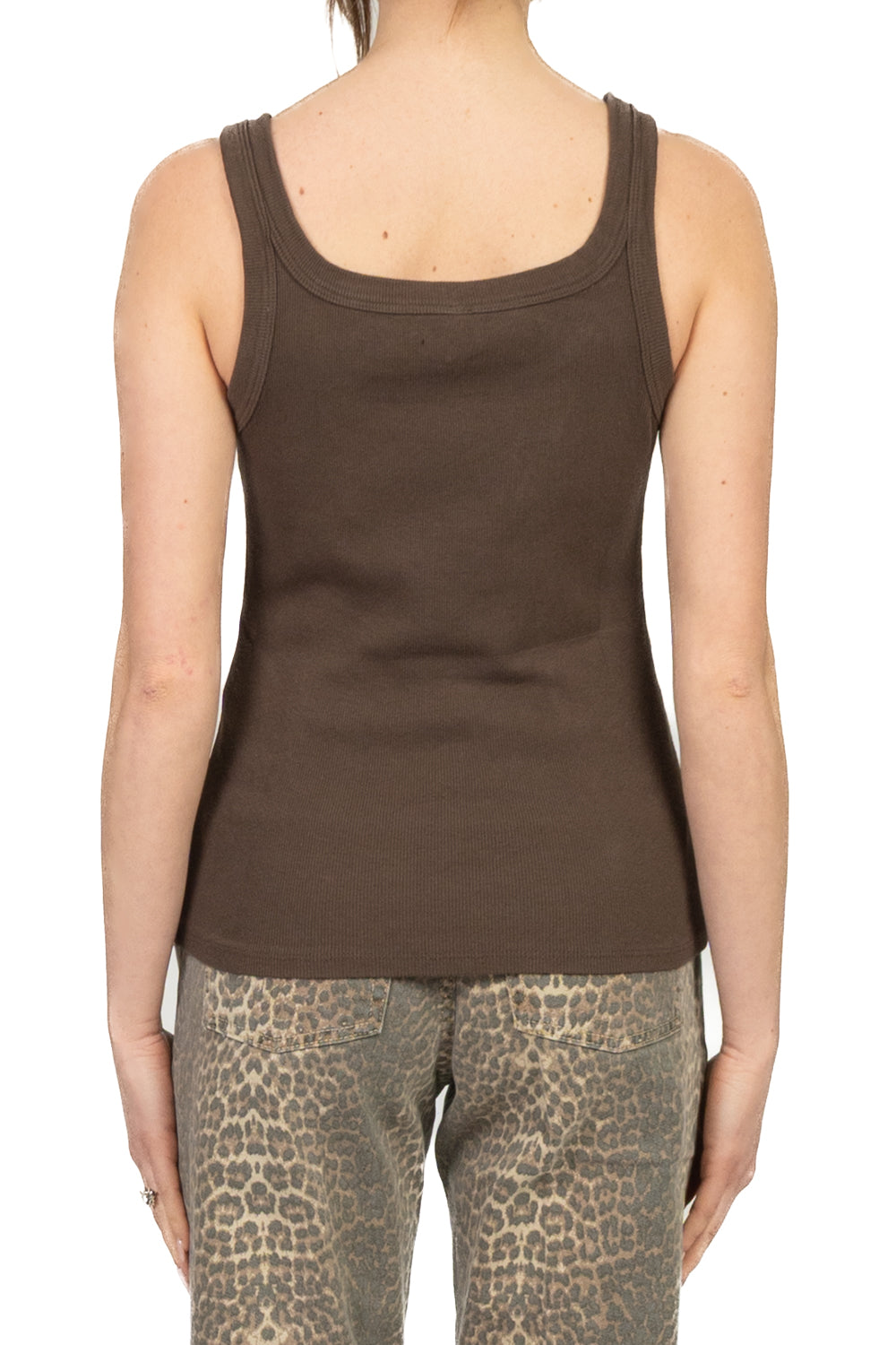 Tensione in - Canotta a costine scollo quadrato Art. 21001