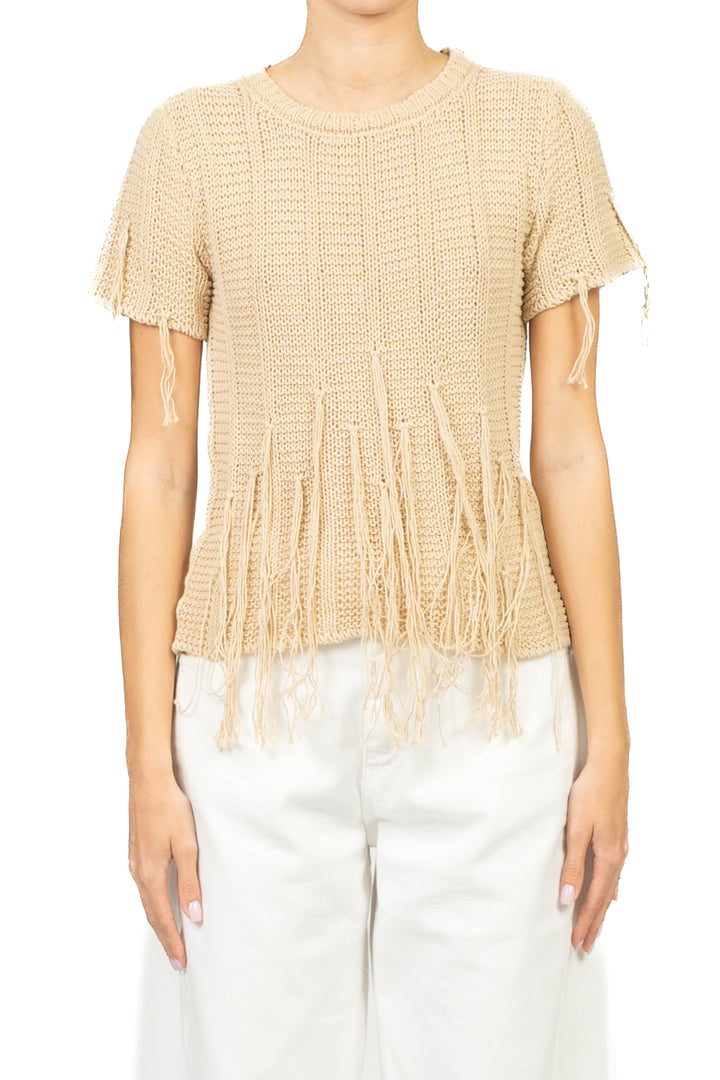 Vicolo - Maglia crochet con frange Art. 3AB3025