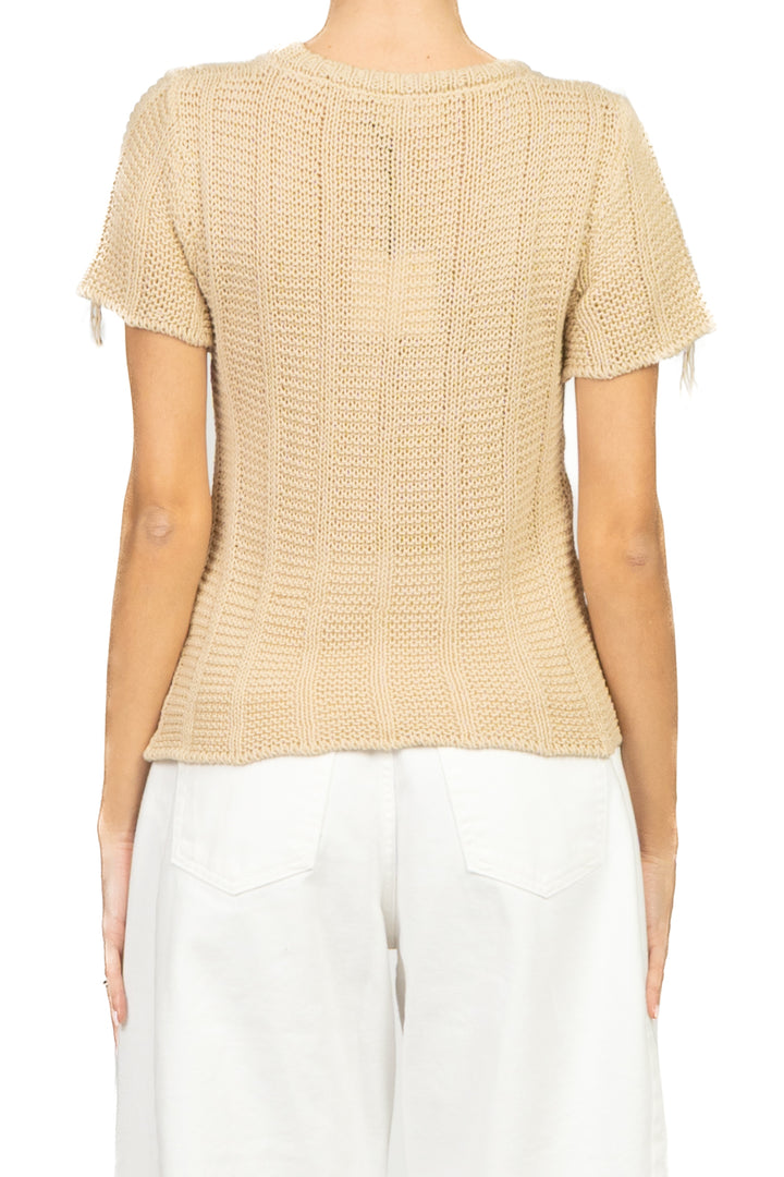 Vicolo - Maglia crochet con frange Art. 3AB3025