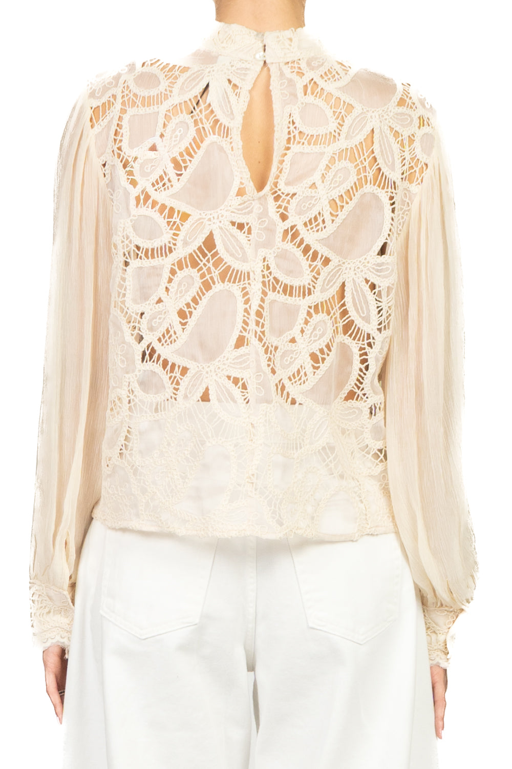 Tensione In - Blusa pizzo macramè Art. IK470