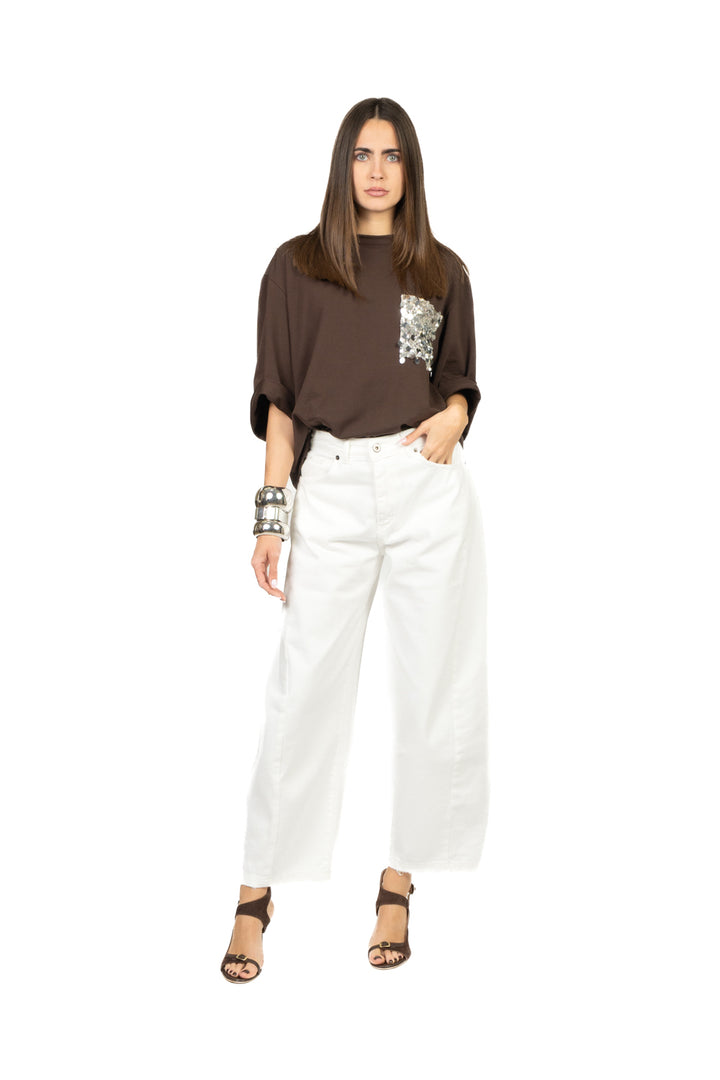 Tensione In - T-Shirt over tasca paillettes Art. PE260157