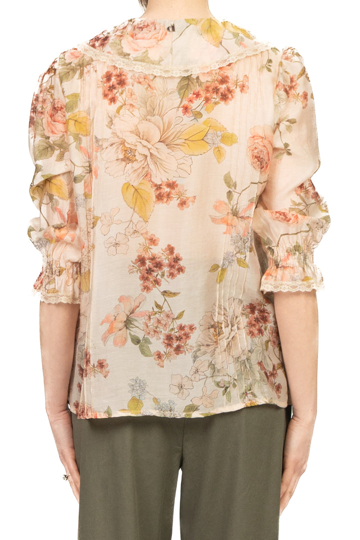 Dixie - Camicia floreale con rouches Art. CFN31NQ