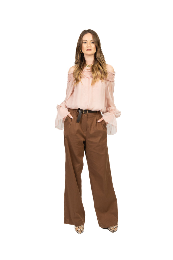 Tensione In - Blusa scollo shiffer Art. C10295AT