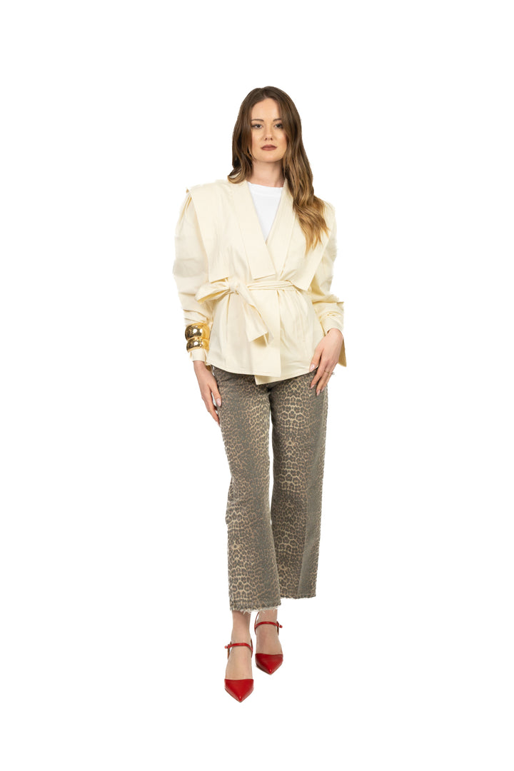 Tensione In - Giacca in cotone con fusciacca Art. PE260154