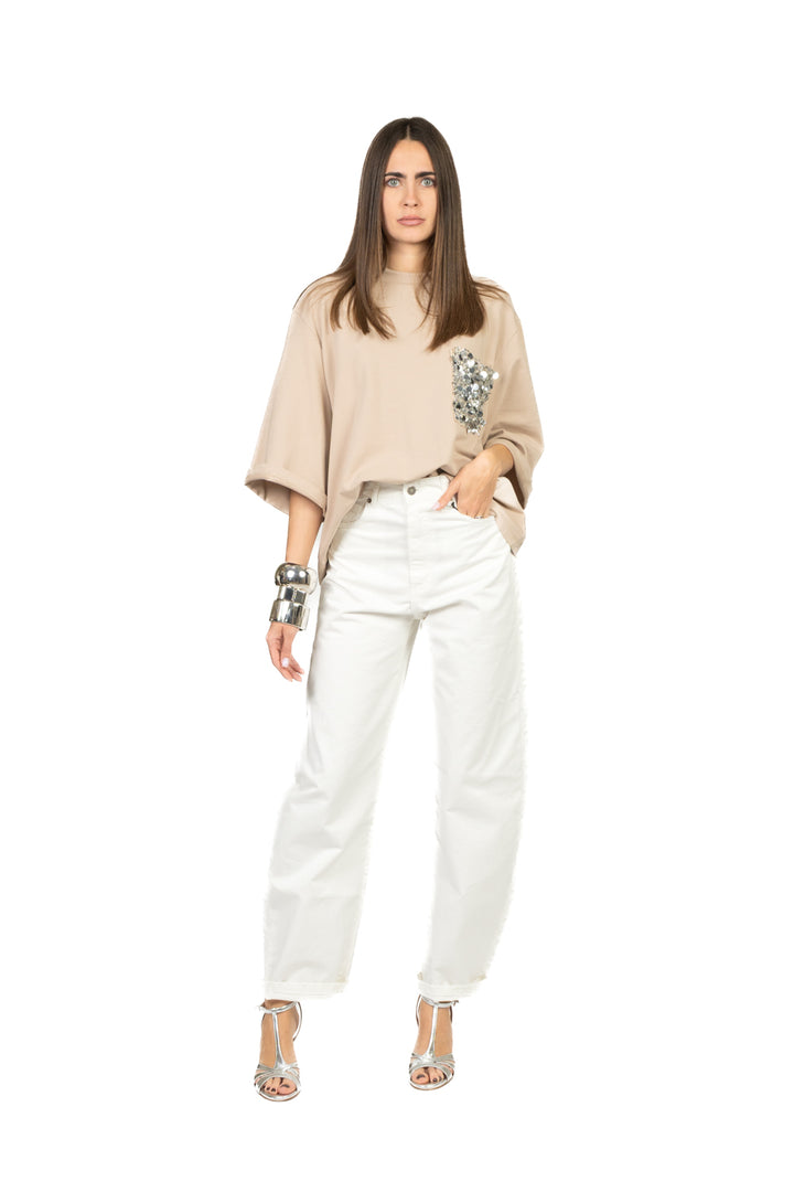 Tensione In - T-Shirt over tasca paillettes Art. PE260157